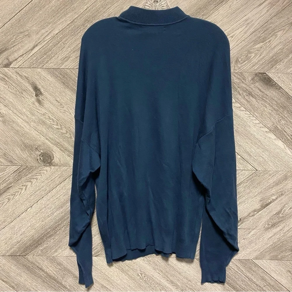Geoffrey Beene | Blue High Mock Neck SweaTer Size XL
